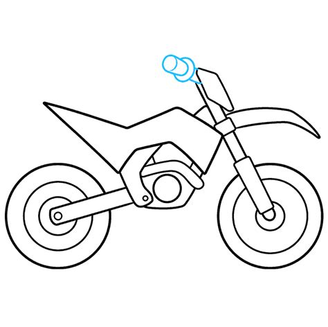 Outline Dirt Bike Drawing